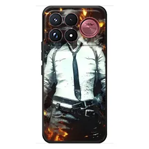 Силиконовый чехол с картинкой "Герой Pubg" на Xiaomi Poco F9 Ultra (Man Пубг)