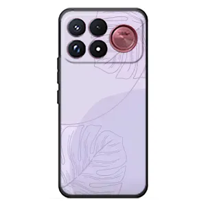 Чехол цветочный дизайн для Xiaomi Poco F9 Ultra (Монстера фиолетовая)