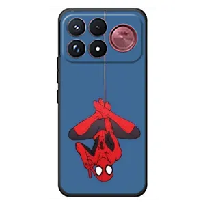 Чехол Супергерой Человека Паука на Xiaomi Poco F9 Ultra (На паутине)