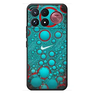 Силиконовый Чехол на Xiaomi Poco F9 Ultra с картинкой Nike (Найк зеленый)