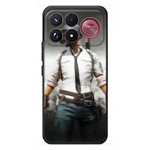 Силиконовый чехол с картинкой "Герой Pubg" на Xiaomi Poco F9 Ultra (Пабг)