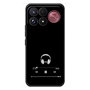 Чехол с картинками на черном фоне для Xiaomi Poco F9 Ultra (Плеер)