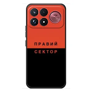 Чехлы УПА (Красно-Чёрный) на Xiaomi Poco F9 Ultra (Правый Серктор)