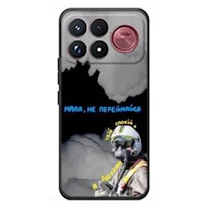 Чехол с Украинской символикой на Сяоми Поко Ф9 Ультра (Призрак Киева)