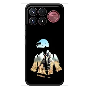 Силиконовый чехол с картинкой "Герой Pubg" на Xiaomi Poco F9 Ultra (Пубг мен)