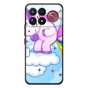 Чехол Unicorn на Xiaomi Poco F9 Ultra (Радуга единорожка)