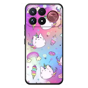 Чехол Unicorn на Xiaomi Poco F9 Ultra (Радуга и Единорог)