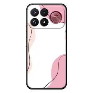 Чехол цветочный дизайн для Xiaomi Poco F9 Ultra (Розовый фон)