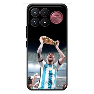 Чехлы Лео Месси Аргентина для Xiaomi Poco F9 Ultra (Счастливый Месси)