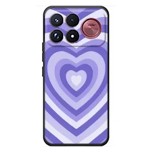 Чехлы с тематикой "Маленькие Сердечки" на Xiaomi Poco F9 Ultra (Сердце фиолет)