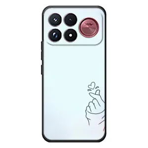 Чехлы (Знак сердечка) на Xiaomi Poco F9 Ultra (Сердце на голубом)