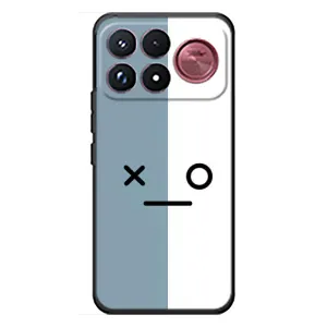 Силиконовые Чехлы (смешные стикеры) для Xiaomi Poco F9 Ultra (Серо-белый)