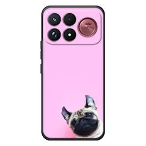 Бампер для Xiaomi Poco F9 Ultra з картинкою "Песики" (Собака на рожевому)