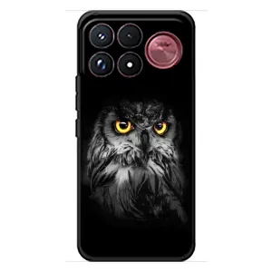 Чохли з принтом СОВИ для Xiaomi Poco F9 Ultra (Сова на чорному)