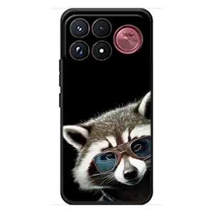 Силіконовий Чохол з Энотами на Xiaomi Poco F9 Ultra (Стильний Єнот)