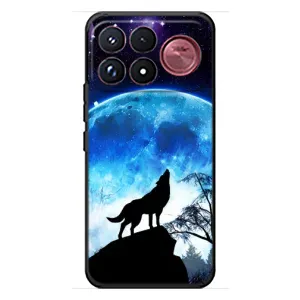 Чохол з Вовком на Xiaomi Poco F9 Ultra (Виє на місяць)