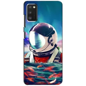 Силіконовый Чохол з принтом "Космонавти" на Xiaomi POCO M3 Pro (4G/5G) (Космонавт у воді)