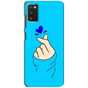 Чехлы (Знак сердечка) на Xiaomi POCO M3 Pro (4G/5G) (Сердце на синем)