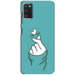 Чехлы (Знак сердечка) на Xiaomi POCO M3 Pro (4G/5G) (Сердечко на бирюзовом)