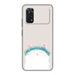 Чехол на тематику: Коты для Xiaomi POCO M4 Pro 5G (Белый котик)