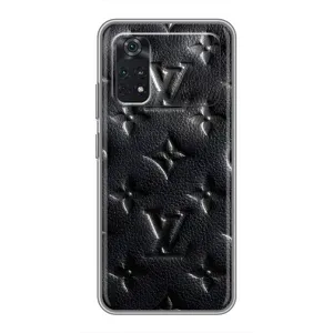 Текстурный Чехол Louis Vuitton для Поко М4 про (5G) (Черный ЛВ)