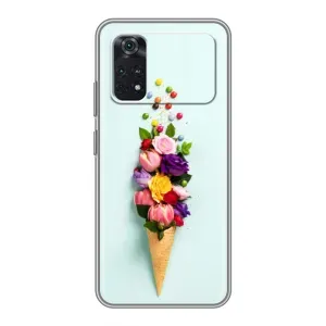 Чохли з тематикою "КВІТИ" на Xiaomi POCO M4 Pro 5G (Квітка-морозиво)