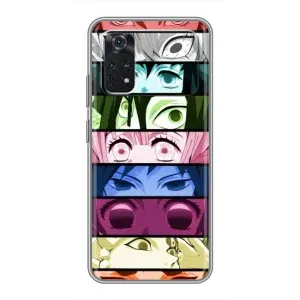 Силиконовые чехлы с глазами Anime для Поко М4 про (5G) (Глаза Хашира)