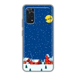 Силіконовий бампер на різдво для Xiaomi POCO M4 Pro 5G (Місто в снігу)