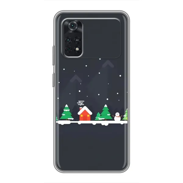 Чехол с рисунком «Город зимний» для Xiaomi POCO M4 Pro 5G