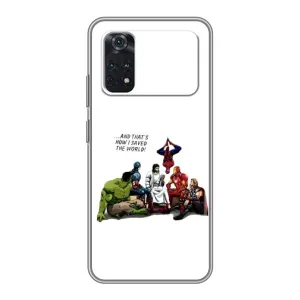 Чехлы для Xiaomi POCO M4 Pro 5G (Для Христиан) (Иисус супергерой)