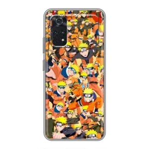Чехлы с принтом Наруто на Xiaomi POCO M4 Pro 5G (Коллаж Наруто)