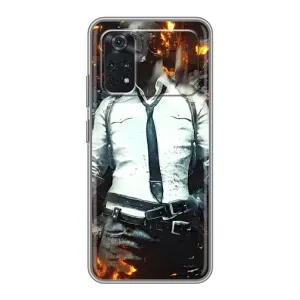Силиконовый чехол с картинкой "Герой Pubg" на Xiaomi POCO M4 Pro 5G (Man Пубг)