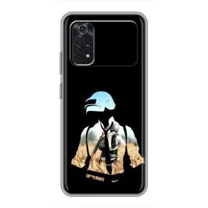 Силиконовый чехол с картинкой "Герой Pubg" на Xiaomi POCO M4 Pro 5G (Пубг мен)