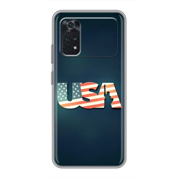 Чехол с рисунком «USA» для Xiaomi POCO M4 Pro 5G Чехол с рисунком «USA» для Xiaomi POCO M4 Pro 5G