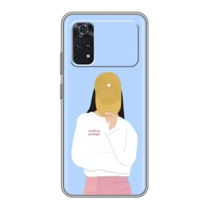 Силиконовый Чехол на Xiaomi POCO M4 Pro 5G с картинкой Стильных Девушек (Желтая кепка)