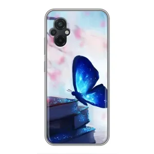 Силіконовий бампер з картинкою звірів для Xiaomi POCO M5 (Метелик синій)