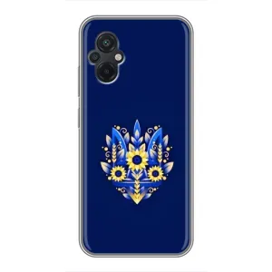Чохол з картинкою (Патріотичний ГЕРБ) на Xiaomi POCO M5 (Герб в квітах)