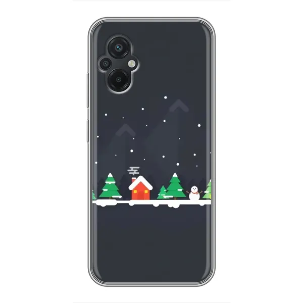 Чехол с рисунком «Город зимний» для Xiaomi POCO M5