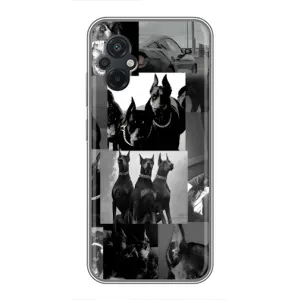 Чехол ДОБЕРМАН для Xiaomi POCO M5 (Коллаж Доберман)