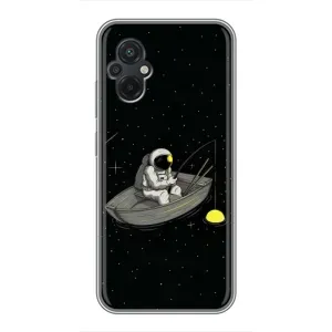 Силиконовый Чехол с принтом "Космонавты" на Xiaomi POCO M5 (Космонавт на рыбалке)