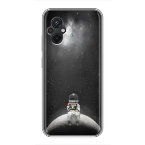 Силиконовый Чехол с принтом "Космонавты" на Xiaomi POCO M5 (Космонавт романтик)