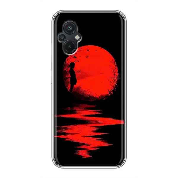 Чехол с рисунком «Красный Закат» для Xiaomi POCO M5 Чехол с рисунком «Красный Закат» для Xiaomi POCO M5