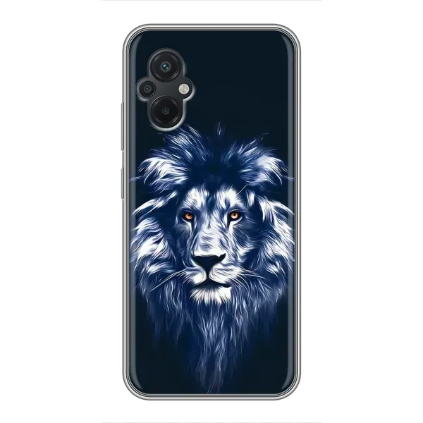 Чехол с рисунком «Лев - синий» для Xiaomi POCO M5 Чехол с рисунком «Лев - синий» для Xiaomi POCO M5