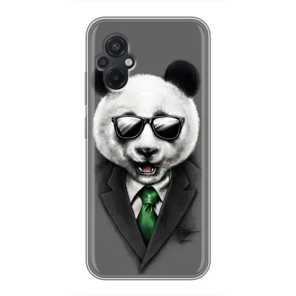 Чехол с рисунком «Панда в очках» для Xiaomi POCO M5