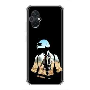 Силиконовый чехол с картинкой "Герой Pubg" на Xiaomi POCO M5 (Пубг мен)