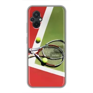 Чохли з прінтом Спортивна тематика для Xiaomi POCO M5 (Ракетки теніс)