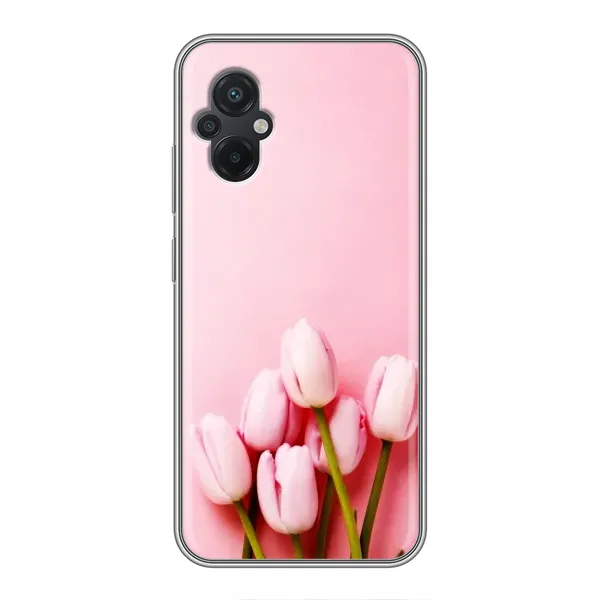 Чехол с рисунком «Розовые тюльпаны» для Xiaomi POCO M5 Чехол с рисунком «Розовые тюльпаны» для Xiaomi POCO M5