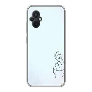 Чехлы (Знак сердечка) на Xiaomi POCO M5 (Сердце на голубом)