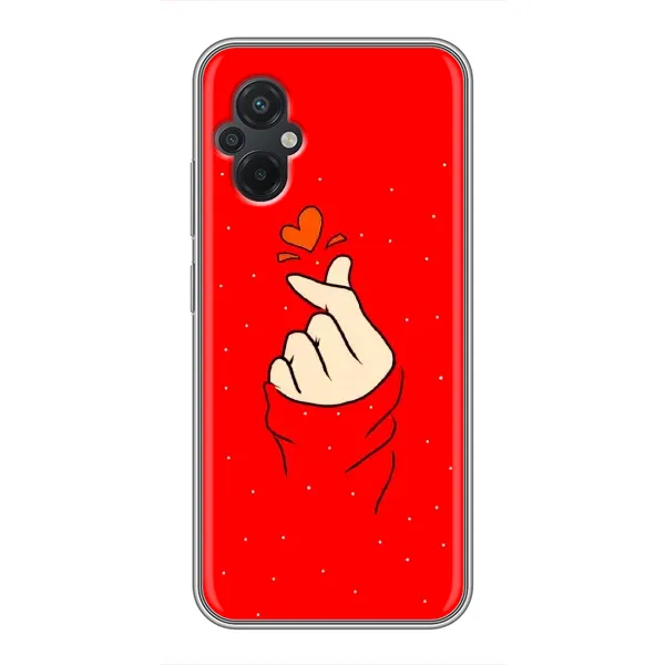 Чохол з малюнком «Сердечко на червоному» для Xiaomi POCO M5 Чохол з малюнком «Сердечко на червоному» для Xiaomi POCO M5