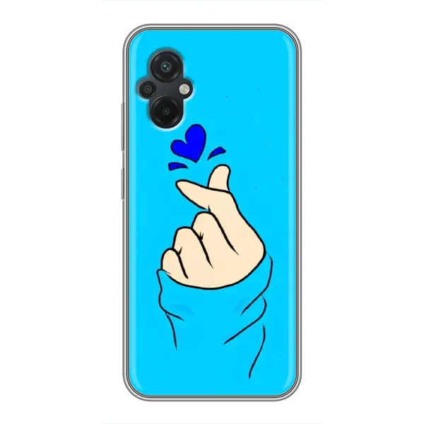 Чохол з малюнком «Сердечко на синоьому» для Xiaomi POCO M5 Чохол з малюнком «Сердечко на синоьому» для Xiaomi POCO M5
